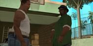 NPC's ask CJ to hit the gym when he puts on a lot of weight (Image via Rockstar Games)